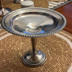 Vintage Aetna Sterling Silver Pedestal Compote or Candy Dish